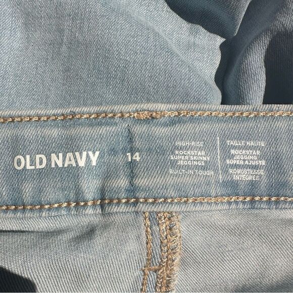 Old Navy Super Skinny Rockstar Lightwash Jeggings Size  14 - Picture 6 of 6